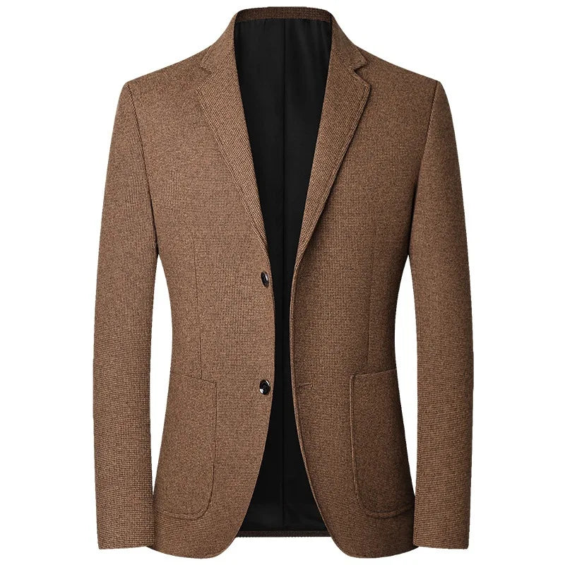 2025 Spring and Autumn New Six Color Checkered Non-iron  Suit Jackets for Men, Royal Blue Casual Blazer Masculino /blazer Hombre