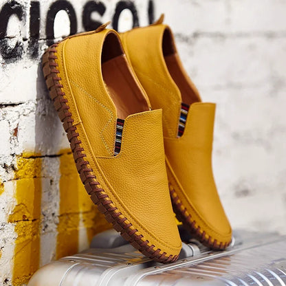 New Plus Size 49 50 Men Loafers Soft Moccasins Fashion Soft Spring Autumn Genuine Leather Shoes Men Casual Flats Driving Shoes