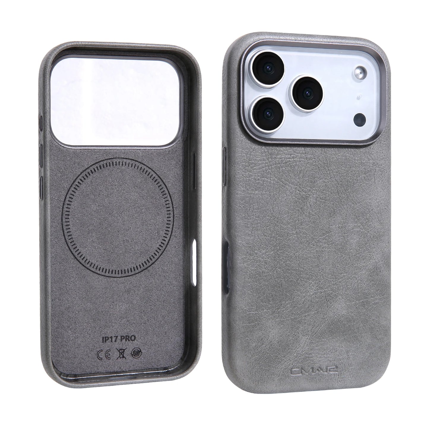Luxury Business Leather For Magsafe Magnetic Phone Case For IPhone17 16 15 14 ProMax Shockproof Metal Lens Frame Protector Cover