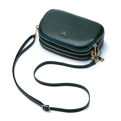Genuine Leather Trend Shoulder Bag Luxury Totes Cowhide Handbag Versatile Crossbody Lipstick Phone Pouch For Women Grrls