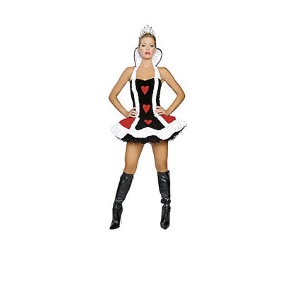 Sexy Queen of Hearts Costume Women Adult Fantasy Party Cosplay Fancy Sexy Costume Disfraz Adulto Halloween Carnival Dress Up