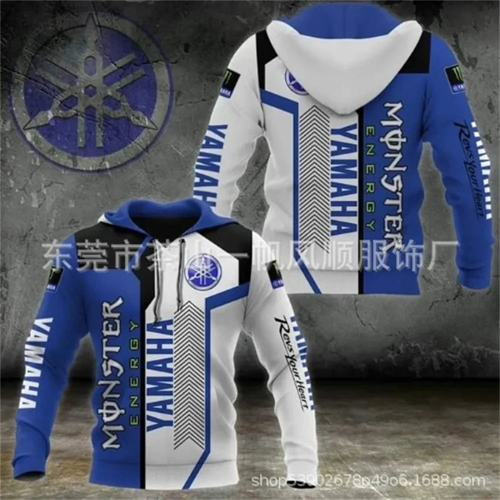 2025 Yamaha Fashion Casual Zipper Hoodie Top 3D Printed Hot Selling Men's and Women's Spring and Autumn Hoodies