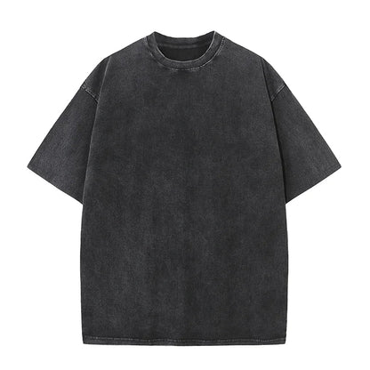 100% Cotton T-shirt Custom Logo Street Trend Short Sleeve T-shirt Embroidery Design European American Size Tops Printing Pattern