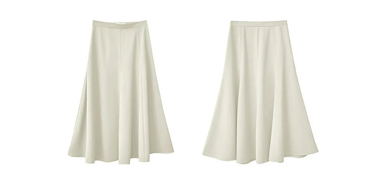 Women's Skirt 2026 Summer New Elegant Office Solid High Waist Mermaid Skirt Casual Loose Versatile Woman Clothes 12622093