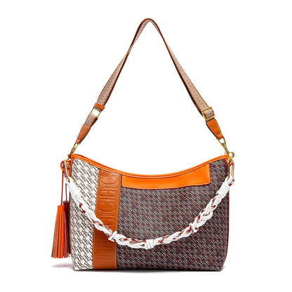 Large Capacity Commuter Women's Bag Women's Tote BagNew Splicing Design Dual Purpose Shoulder Bag