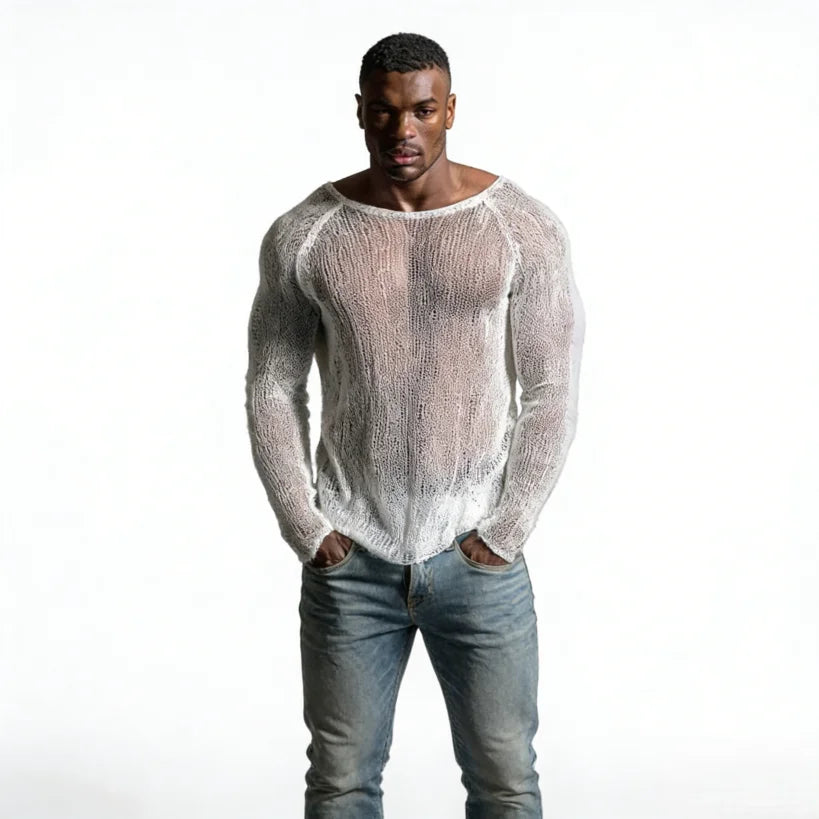 Men's Sexy Casual T-Shirt Breathable Raglan Long Sleeve Top Soft Lightweight Streetwear Fashion Basic High Quality Tee Shirt