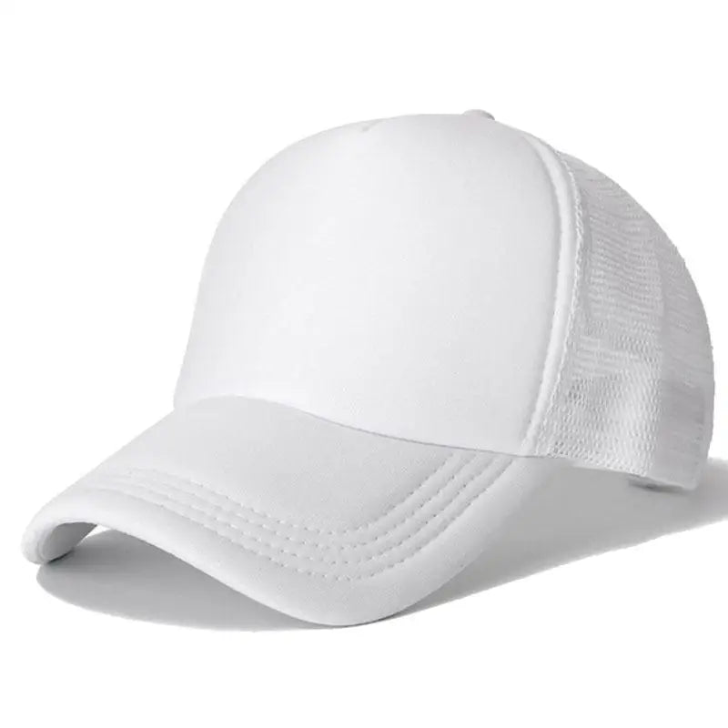 Mesh Baseball Cap Adjustable Snapback Hats For Women Men Unisex Hip Hop Trucker Cap Dad Hat Sponge Soft Breathable Black