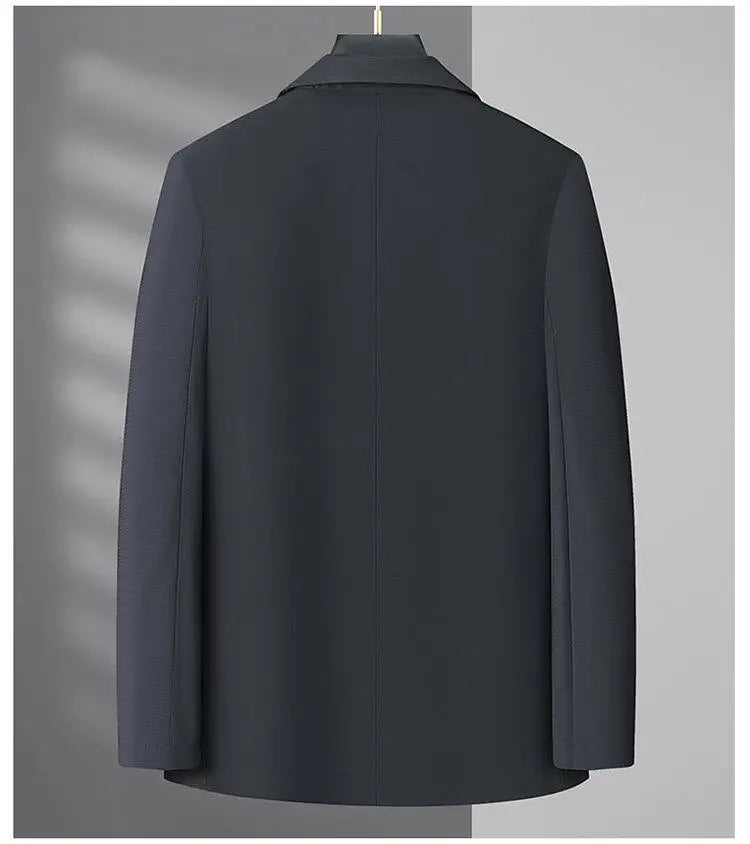 2025 Summer Ice Silk Thin Sunscreen Suit Jackets for Men Classic Business Casual Blazers Wedding Social Dress Coat Men Clothing