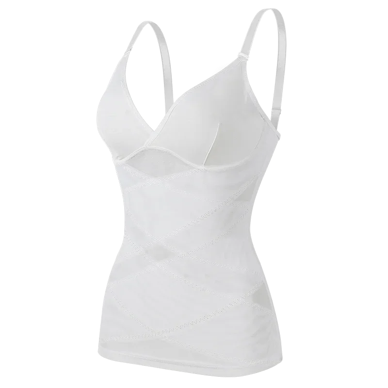 Women Built in bra Shapewear Camisole Tummy Control Body Shaper Slimming Underwear Compression Corset Bustier Tank Tops