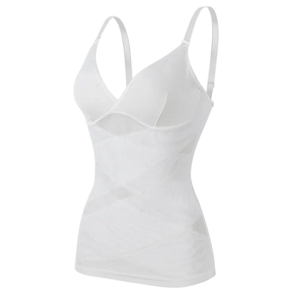Women Built in bra Shapewear Camisole Tummy Control Body Shaper Slimming Underwear Compression Corset Bustier Tank Tops