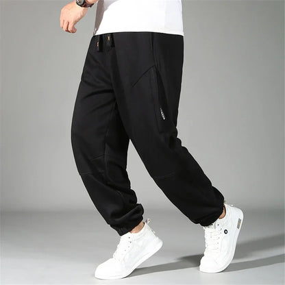 Extra Big Size Men's Pants Elastic Waist Loose Fit Jogger Male Spring Plus Large Sweatpant Fat 12XL Baggy Sport Trouser 10XL 9XL