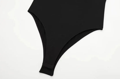 Women Fashion With Halter Neck Skinny Bodysuit Sexy Sleeveless Snap-button Female Playsuits Mujer