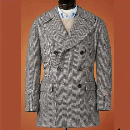 Men's Casual Blazer Herringbone Slim Fit Single Breasted Stylish Comfortable Jacket Men's Coat Double Breasted Blazer Men's Suit