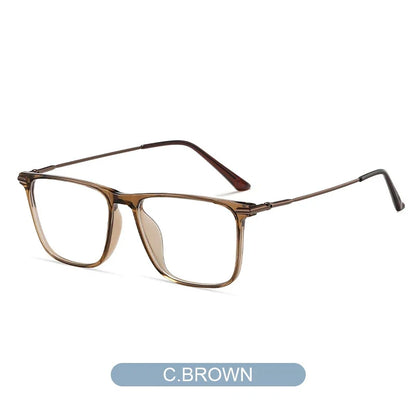 Titanium Classic Men's Square Frames Anti-blue Light Reading Glasses Myopia Can Be Customized Prescription Glasses 007