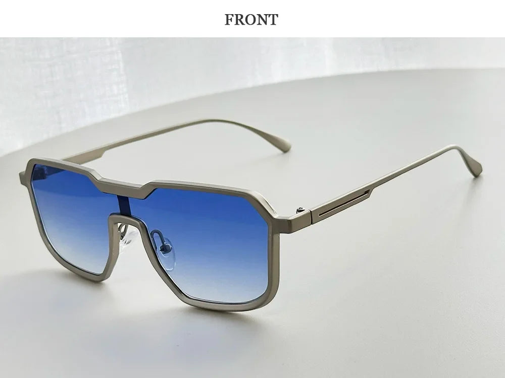 Steampunk Sunglass Men One Pieces Vintage Sunglasses Women New Luxury Fashion Glasses Gafas De Sol Hombre Zonnebril Dropshipping