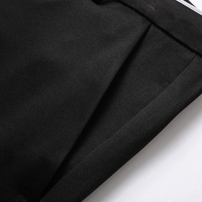Male Pants Stretch Solid Black Smart Casual Men's Trousers Office Quick Dry Suit Pants New Spring Autumn Korean Straight Pants