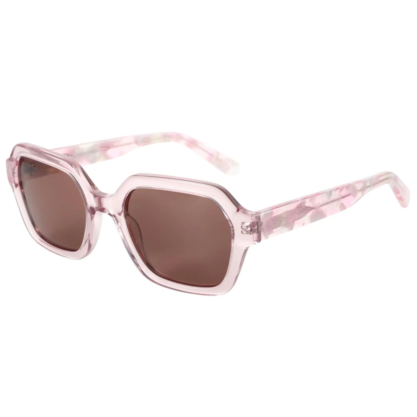 Retro Polarized Hexagon Sunglasses for Women Classic Vintage Square Sun Glasses Acetate Shades UV400 Protection
