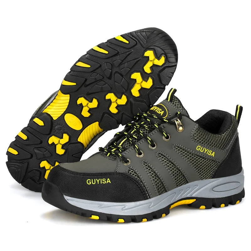 2022 Latest Summer Safety Work Shoes For Men Breathable Indestructible Steel Toe Boots Male Footwear Anti-smash Hiking Shoes