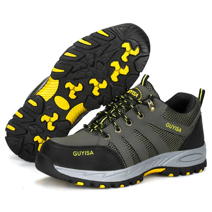 2022 Latest Summer Safety Work Shoes For Men Breathable Indestructible Steel Toe Boots Male Footwear Anti-smash Hiking Shoes