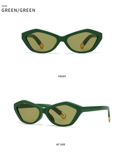 Fashion UV400 Cat Eye Sunglasses for Women Outdoor Stylish Retro Eyewear with Unique Temple Design Sun Glasses Gafas De Sol