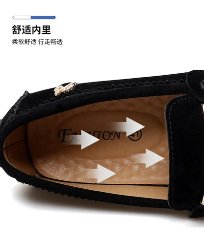 2025 New Handmade Beanie Shoes Men's Soft Sole Slip-On Casual Lazy Shoes Breathable Trbottomy Easiest for Match Large Size