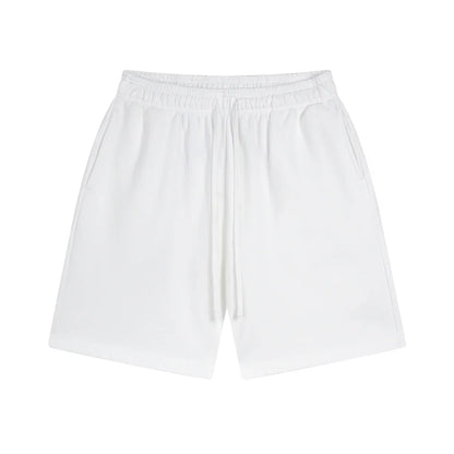 Fashion Summer Men 420gsm Washed Cotton Shorts Retro Unisex High Street Terry Knee Length Short Pants Streetwears HY0845