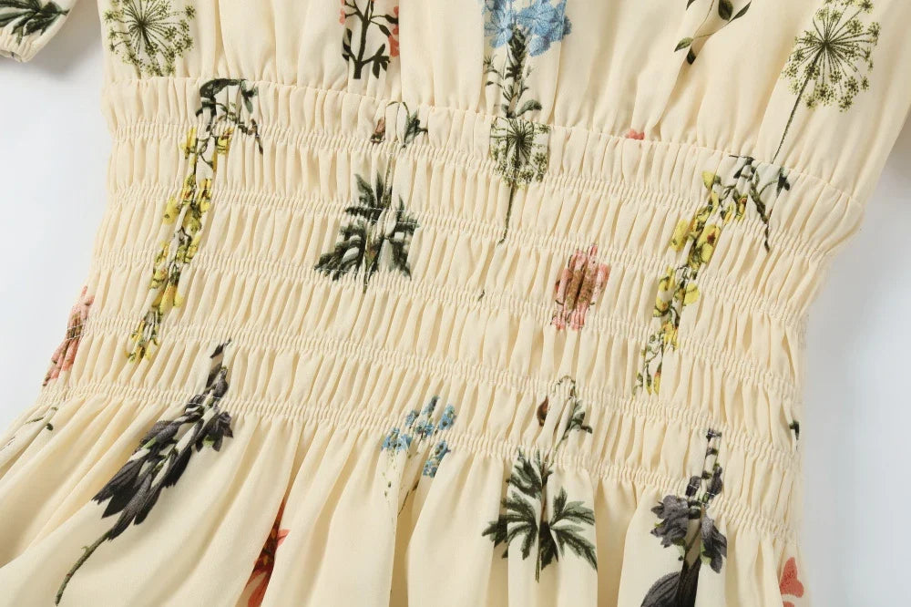 AP SS26 Women Smock Floral Dress Sweet Style
