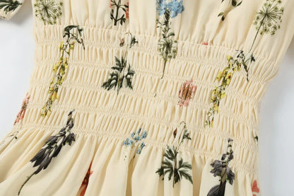AP SS26 Women Smock Floral Dress Sweet Style