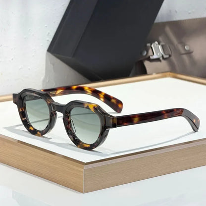 Handmade Designer Sunglasses Square for Men Women Street Fashion High Quality UV400 Classical Retro Eyeglasses with Case