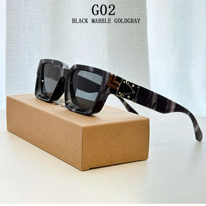 2026 Retro Square Sunglass Men Vintage Millionaire Sunglasses Women Trendy Vacation Luxury Fashion Glasses Gafas De Sol Hombre