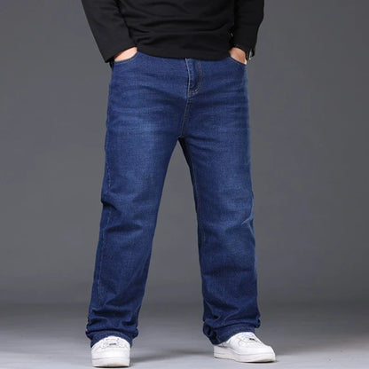 Plus Size Men's Jeans 42-50 High Stretch Denim Fabric Large Size Pants for 45-150kg Jeans Hombre Wide Leg Jeans Pantalon Homme