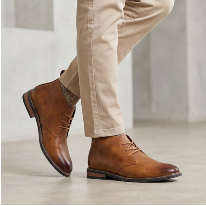 Retro Men Ankle boots Brand Plus Size Desert Boots Comfortable Leather Boots For Men
