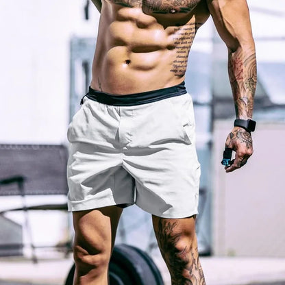 Men's Compression Shorts Quick Dry Elastic Baselayer Summer Gym Running Basketball Fitness Training Casual Sport Quarter Pants