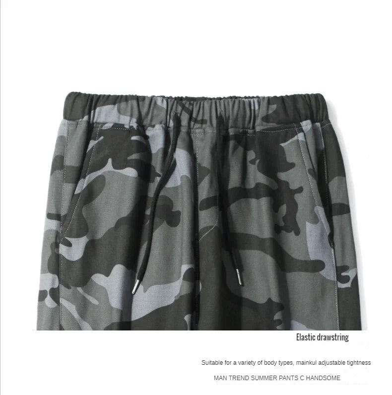 New Korean Fashion Style Casual Pants Men Cotton Cargo Trousers Male Plus Size Camouflage Streetwear Y2K Harem Jogger Camo Trend
