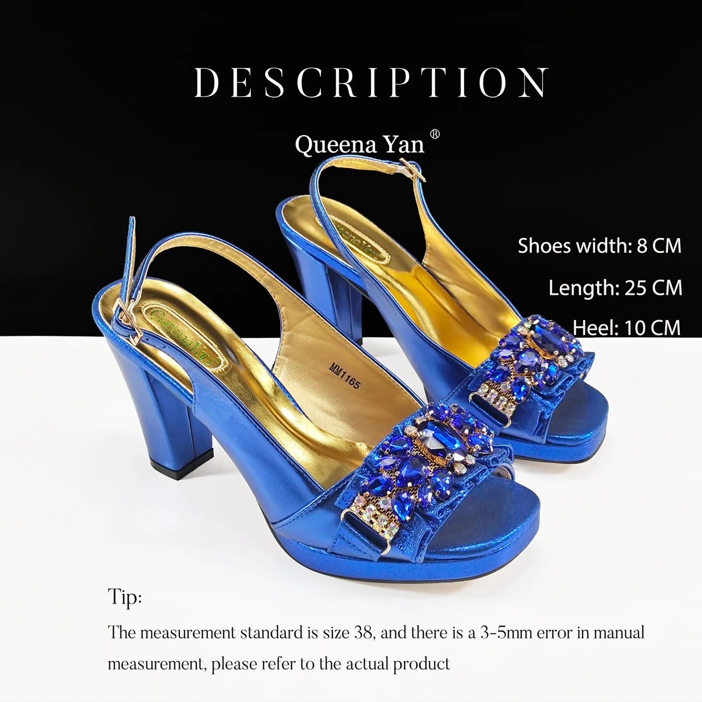 Spot goods INS Gold Color Elegant Women Heels Shoes and Bag Set Decoration Rhinestones Women High Heels Shoes