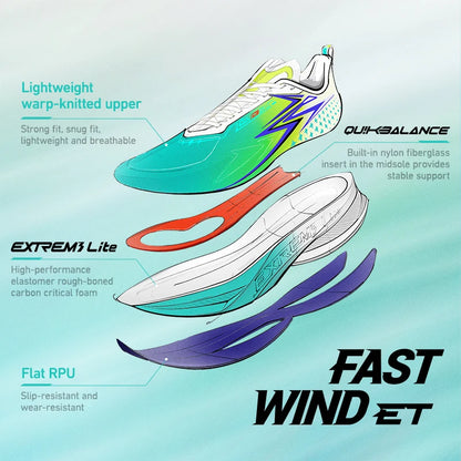 Spire Wind ET Men Running Shoes Cushioning Rebound Comfort Track Technology Shock-Absorbing Mesh Sneakers 572522266