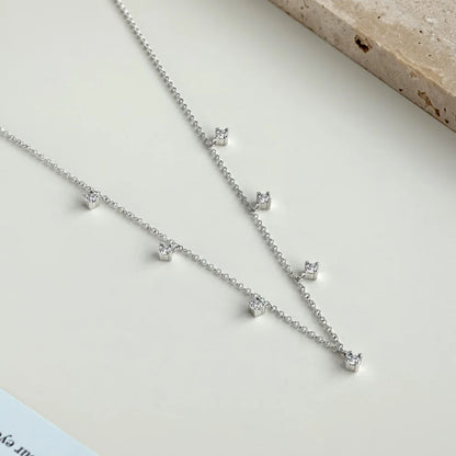 Dainty Full Marquise Pear Cut Moissanite Pendant Necklaces Women s925 Silver All Lab Diamond Stacking Party Neck Chain Gift