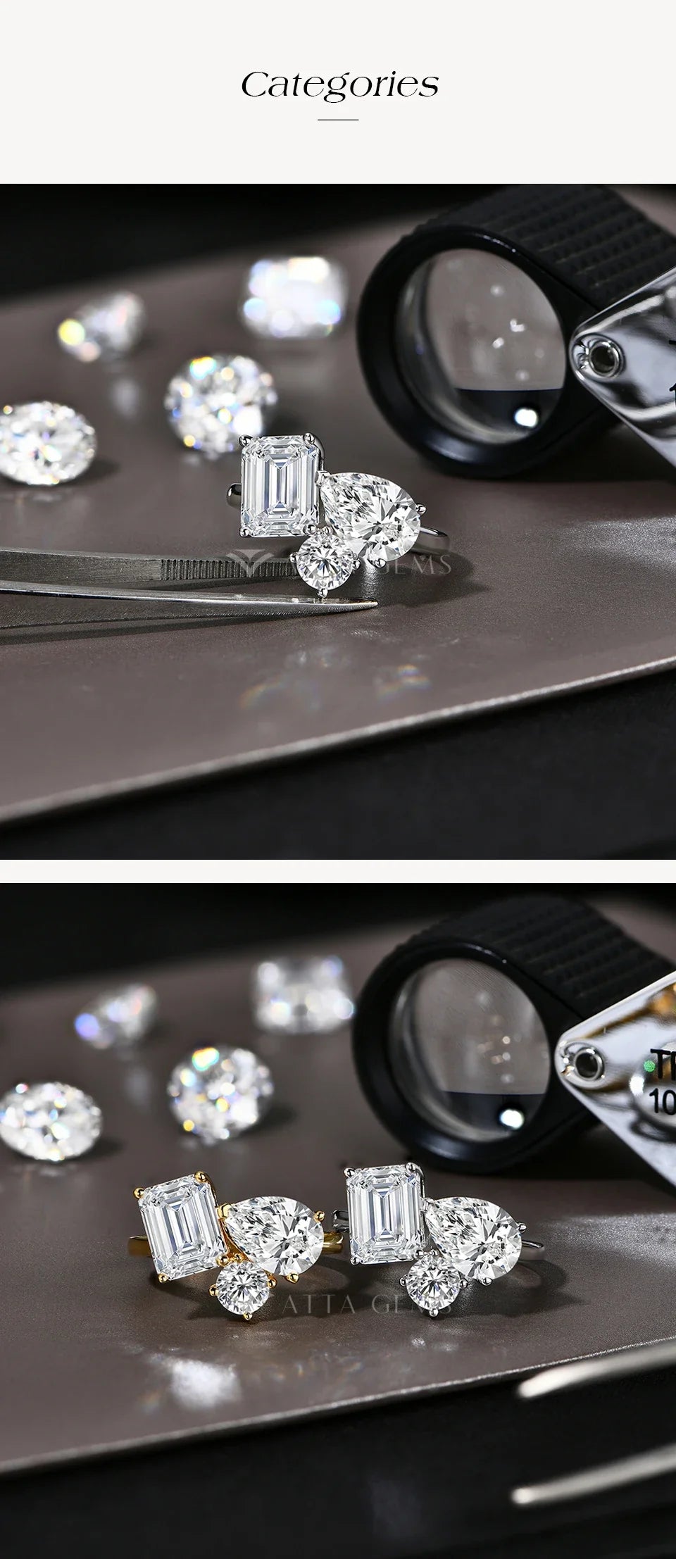 Total 5.5CT All Lab-Creatred Moissantie Ring for Women S925 Silver Engagement Ring Classic Wedding Engagemen Jewelry