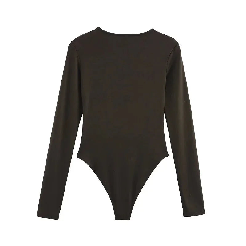 Black Bustier Bodys for Women Sexy Extreme Bodysuit Women Long Sleeve Bodysuits Woman One Pieces Summer Tops Woman 2025