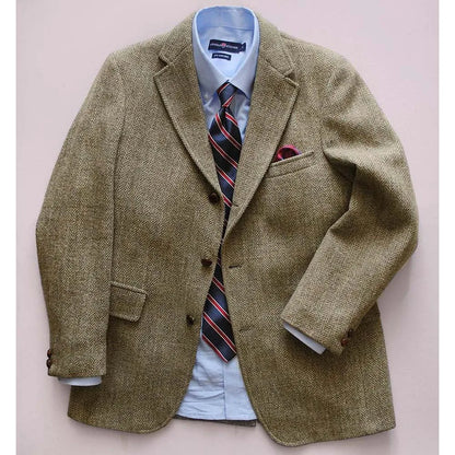 Men's Casual Blazer Herringbone Slim Fit Single Breasted Stylish Comfortable Jacket Men's Coat Double Breasted Blazer Men's Suit