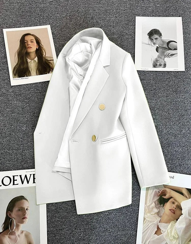Women's Casual  Jaet Coat 22 Colors Small Suit Outerwear Long Sve Commute Sle Pure Color Spring Season