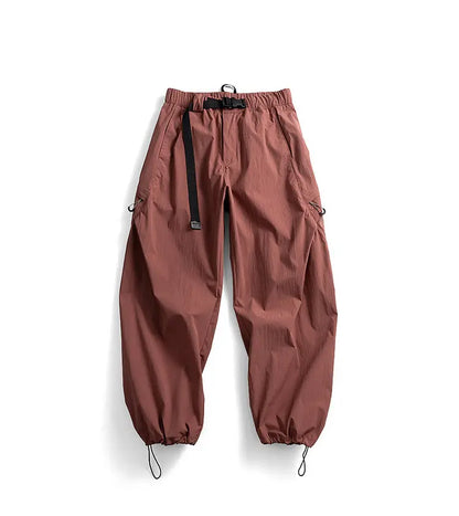 Mens Outdoor Water Resistant Quick Dry Cargo Jogger Pants Loose Fit Lightweight Breathable Streetwear Trendy Summer Casual Baggy