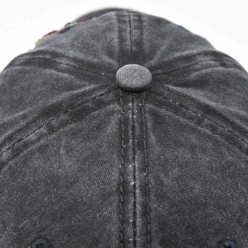 Hip Hop Holes Baseball Hat For Men Women Retro Washed Cotton Peaked Cap Fashion Snapback Sun Visors Punk Letter Bonnet кепка y2k