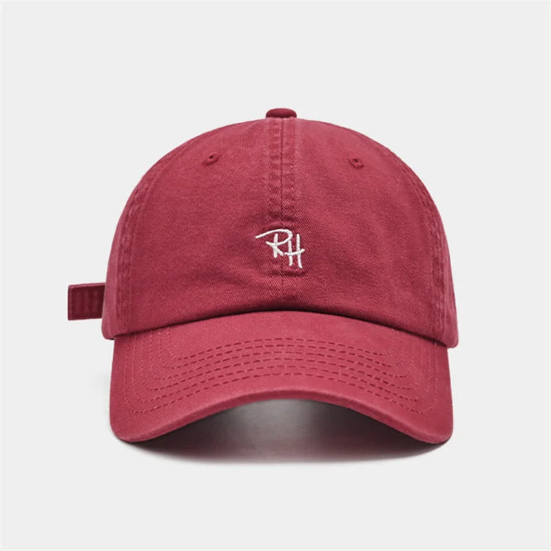 Unisex RH Letter Embroidery Baseball Cap Men Women Summer Casual Hat Outdoor Shade Adjustable Hip Hop Streetwear Trucker Hats