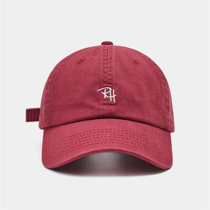 Unisex RH Letter Embroidery Baseball Cap Men Women Summer Casual Hat Outdoor Shade Adjustable Hip Hop Streetwear Trucker Hats