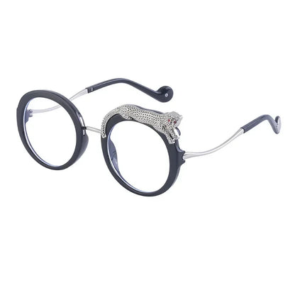 2025 Steampunk Metal Leopard Sunglasses Women Men Personalized Round Frame Sun Glasses Ladies Sunshade UV400 Gafas De Sol