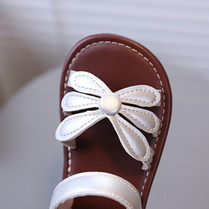 Summer Girls Sandals Flower Soft Bottom Baby Beach Sandals Open Toe Kids Girls Princess Shoes