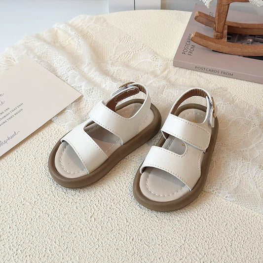 2026 Children Casual Beach Shoes for Girls Boys Summer New Fashion Korean Style Soft Sole Anti-slippery Versatile Roman Sandals
