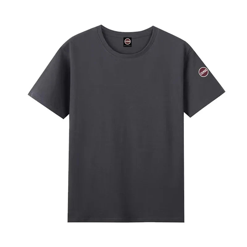 Europe Summer High Quality Tops 100%Cotton Men Women T-shirt Embroidery Logo Couple Casual Loose O-Neck Short Sleeve Tees
