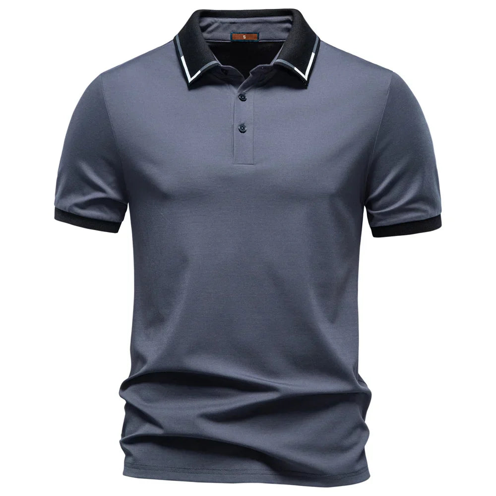 Men's Slim Fit Short Sleeve Polo Shirt Solid Color Lightweight Breathable Fashion Summer Polo Shirts for Men